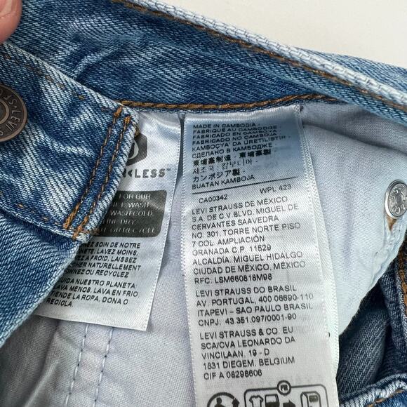 Levi's Premium Women Baggy Dad Straight Leg Mid Rise Jeans 27x30 Blue NWT - Picture 9 of 11